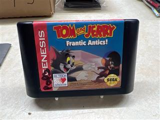 TOM & JERRY FRANTIC ANTICS SEGA GENESIS W MANUAL - CLEANED & POLISHED